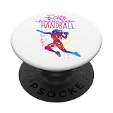 Echte Mädchen spielen Handball Handballerin Handballspiel PopSockets mit austauschbarem PopGrip