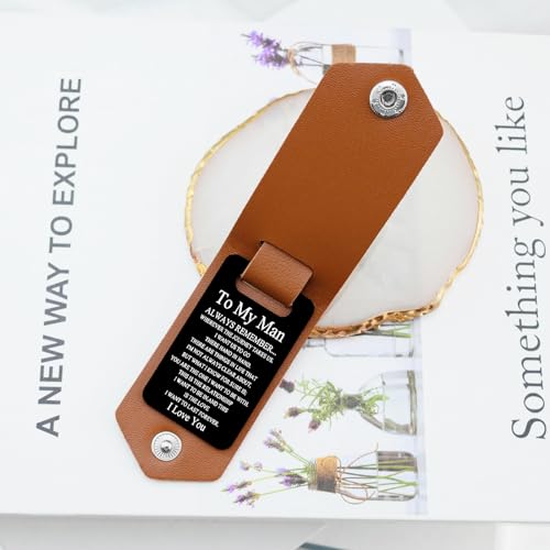 OEHEDOU Birthday Gifts For Men Romantic Gifts For Him Boyfriend Husband Birthday Gifts Ideas Mens Keychain With Leather Cover