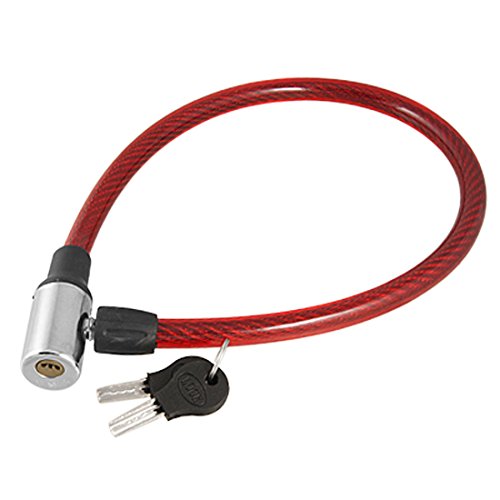 Aexit Red Plastic Bike Locks Covered Steel Wire 0.5