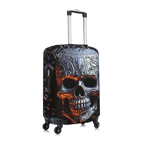 Cool Skull Graphics Luggage Cover for Suitcase TSA Approved Elastic Suitcase Cover Anti-Scratch Travel Luggage Protector Cover Washable Trolley Case Cover Fit 18-32 Inch Luggage Medium3