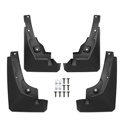 Image of Mud Flaps Kit Compatible for Toyota RAV4 2019-2023, Quality Plastic Black Front and Rear Splash Guards