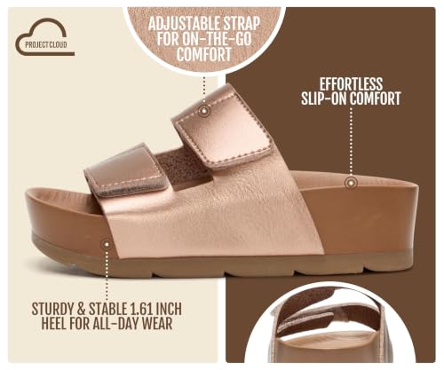 Image of Project Cloud Girls Sandals with Adjustable Buckle Wedge Sandals 2026
