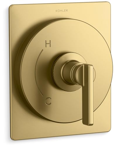 Kohler KTS35920-4-2MB Castia by Studio McGee Válvula equilibradora con manija única - Solo el recubrimiento, Latón moderno cepillado vibrante miniatura 1