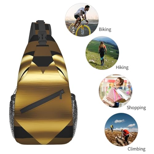 Sling Bag para Mujeres y Hombres Bolsos Cruzados Corazón Dorado miniatura 5