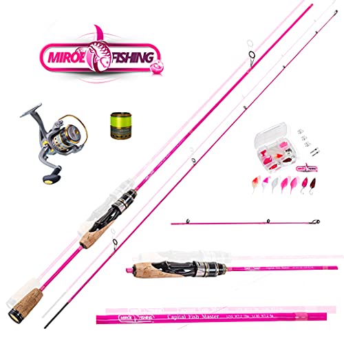 UL Forellenset Angelset Pink Edition. Sofort einsatzbereit ! 180cm UL Rute Girl Angelrolle Expert500 I Schnur I Köderset… – Bild 3