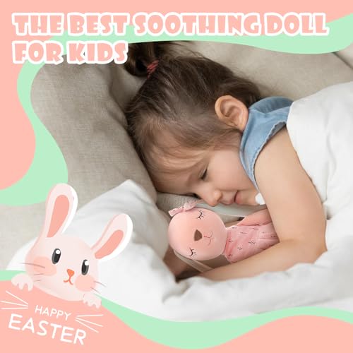 XIMEY Plüschtier Hase Kaninchen mit Schlappohren, 35cm Kuscheltier für Mädchen Babys,Plüschtier Stofftier (Rosa)