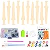 Generic Wooden Handmade Crafts Sword 10 - DIY Children's Imitation Diamond Set, Painting Paint Paste Diamond Sword, Blank Make Your Own, A-030 #1