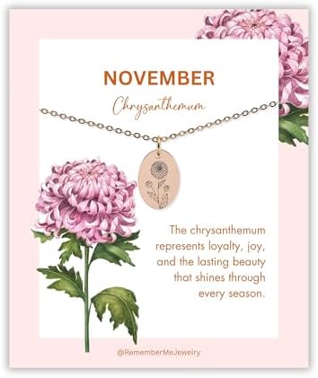 Mother's Day Birth Month Flower Necklace – Personalized Jewe...
