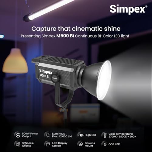 Image of Simpex M-500 BI, High-Performance Continuous LED Light with 500W Power Output Perfectly Designed for Professionals