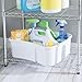Extra Large 5 Gal Divided Cleaning Caddy Organizer with Handle - Cleaning Supplies for Housekeeping - Shower Caddy Portable - Shower Caddy Dorm - Cleaning Supplies Organizer - 17.75 x 13.25 x 7.75