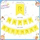 DERAYEE Happy Birthday Girlande Banner,Geburtstag Bunte Banner Deko,Geburtstag Wimpelkette für Party Geburtstagsfeier Dekoration, Babydusche (Gelb)