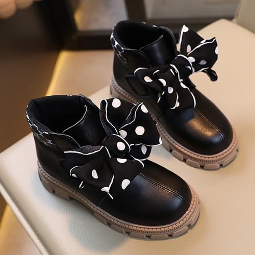 Girls Boots Kids Ankle Boots Dress Boot Flat Soles Thick Soles Booties for Toddler Girl Winter Shoes3