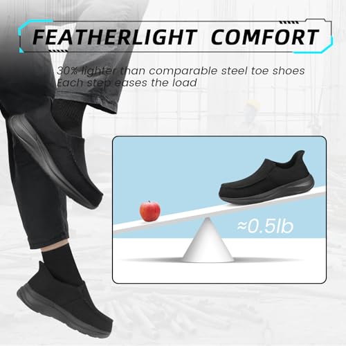 Slip On Steel Toe Shoes for Men Work Safety Sneakers Comfortable Indestructible Industrial Construction Footwear2