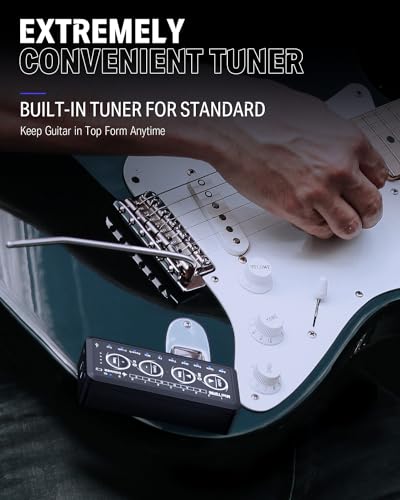 Image of Donner Guitar Headphone Amp, Mini Turbo Headphone Amplifier Guitar, 10 Amp Models with Tuner, Inlay Multi Effects Delay Reverb Chorus Overdrive, USB Export
