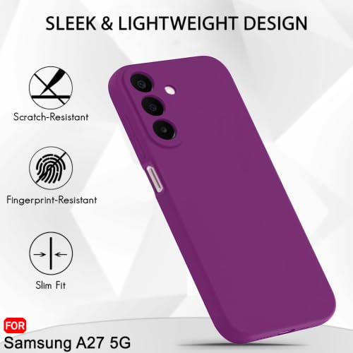 Image of TheGiftKart Genuine Liquid Silicone Back Cover Case for Samsung Galaxy A27 5G | Soft Micro-Fibre Lining Inside | Camera Protection Bump | Shockproof Back Cover Case for Samsung A27 (Silicone, Maroon)