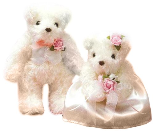 Kit couture ours blanc Panami ange rose avec patrons précis import Japon