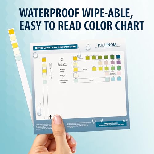 URS 5-in-1 Urine Test Strips 5 Parameters Testing UTI, Urinary Tract Infection, Urinalysis for pH, Protein (UTI Severity), Nitrite, and Leukocytes, for Women's Bladder, 100 CT