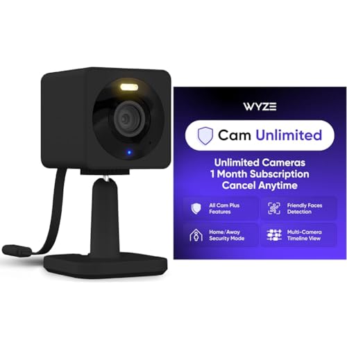 WYZE OG Black 2-Pack Cam Unlimited Monthly, Covers Unlimited Came...