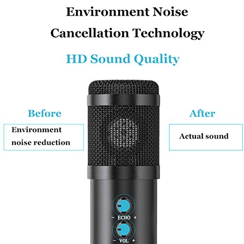 USB Mikrofon, PC Mikrofon mit Stativständer, Stummschalttaste, Latenzfrei, Computer Mikrofon für Video Konferenzen… – Bild 3