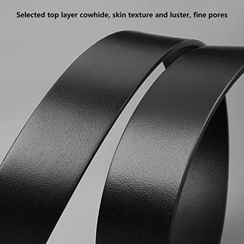 OLOTU Men's Leather Belt 1.3 Inch Solid Copper Pin Buckle Double Sided Adjustable Length Belt Men's Dress Jeans Belt3