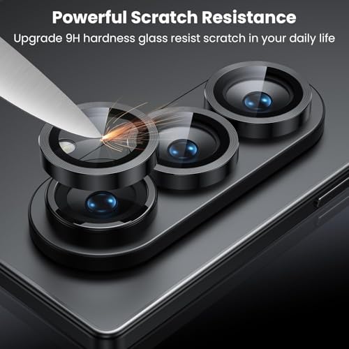 Image of WonRia 2+2 Pack - Privacy Tempered Guard Compatible with Samsung Galaxy Z Fold 8 Ultra 5G with Camera Lens Ring Protector Screen Guard Protector | Anti-Spy - Installation Kit