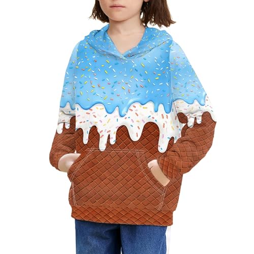 Image of Coloranimal Unisex Girls and Boys Long Sleeve Hoodies Hoody Athletic Pullover Sweatshirts Tops Age 6-16year