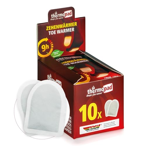 THERMOPAD Chauffe Orteils – L'ORIGINAL : 5, 10 ou 30 Paires de chaufferettes pour jusqu'à 9 Heures de Chaleur dans Tous Les Chaussures - pour Les Chaussures...