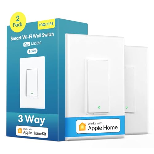 Meross MSS550 3 Way Smart Switch, Meross Smart Light Switch Supports Apple Homekit cover