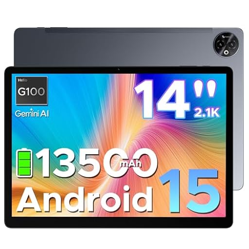 DOOGEE Tab E3 MAX Android 15 Tablet 14 Pulgadas, 13500mAh, 32GB+256GB/TF 2TB, Octa-Core Helio G100, Gemini AI, 13MP+5MP/WiFi 5G/GPS/BT5/OTG/FACE ID/Altavoces Cuádruples/Jack 3.5mm/4G Dual SIM Tableta | Ya disponible en tu tienda friki favorita! En mundofriki.es!