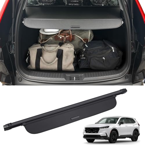 ZXMOTO Cargo Cover Compatible with Honda CRV 2023 2024 2025 with Carbon Fiber Textur Retractable Type Retractable Rear Trunk Security Cover Shielding Shade Accessories