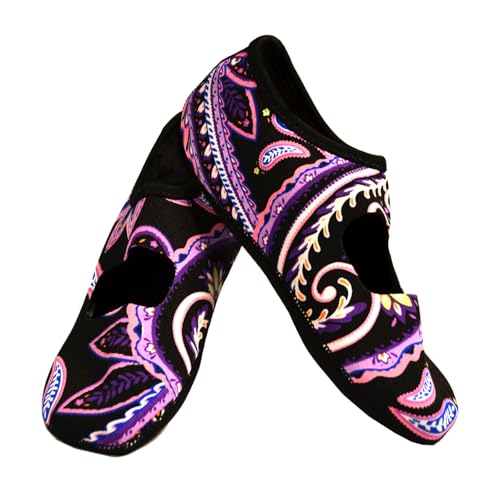 Image of Nufoot Women's Mary Janes Best Foldable & Flexible Flats, Travel & Exercise, Dance, Yoga Socks, Indoor Shoes, Slippers