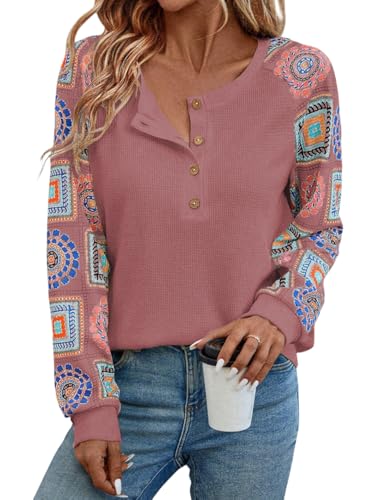 Image of Women's Floral Print Round Neck Full Sleeve TOP || Women Top's || Tops for Womens|| Women Long sleevetops