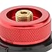 Generic Gas Refill Adapter Gas Cylinder Tank Canister Accessories, Type B Red, 35x30mm