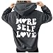 Yowablo Femmes Ample décontracté Sweat à Capuche Couleur bloquant à Manches Longues Chemise surdimensionnée imprimé Mode Chaud Sweat Chemisier Court Transparent Grande Taille