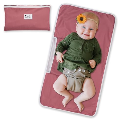 Image of Nora's Nursery Portable Baby Diaper Changing Pad Mat - Waterproof - Rose
