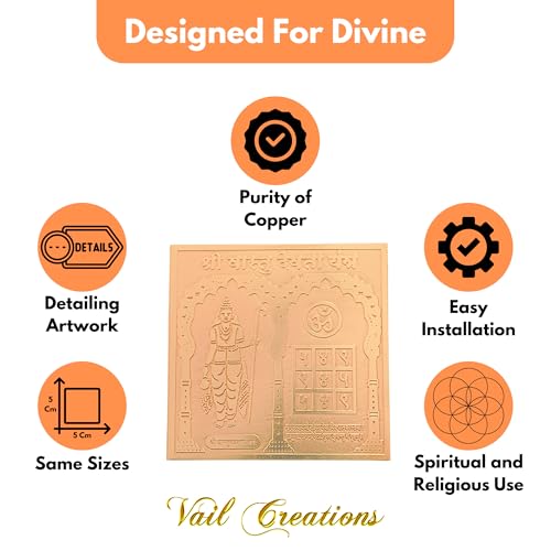 Image of Vastu Devta Yantra Copper Original for Door Entrance Main Door Home Pooja Office