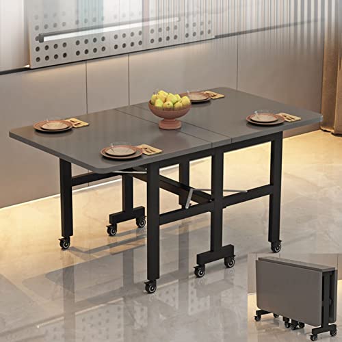 Mesa de comedor plegable de madera para comedor, sala de estar y restaurante, 120 x 60 x 75 cm, ahorra espacio, mueble versátil y elegante para espacios pequeños