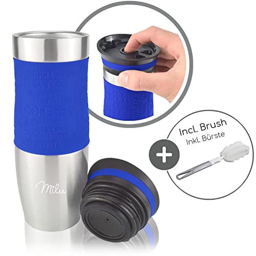 Milu Thermo Mug 370ml 450ml Insulated Mug Coffee Mug to go, 100% Leak Proof, Stainless Steel Drinking Mug - Image 4