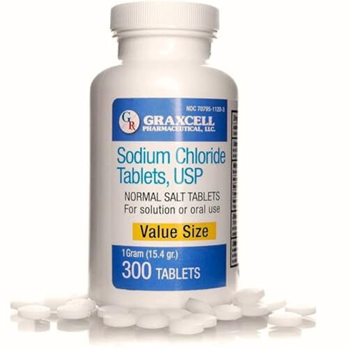 Sodium Chloride Tablets 1gm | Electrolyte Salt for...