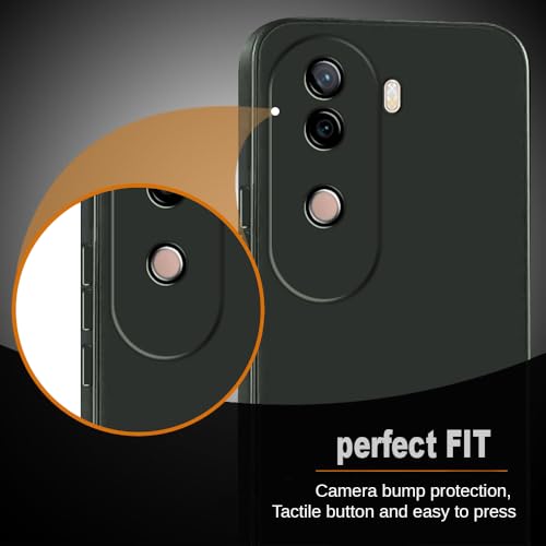 Image of Back Cover for Vivo V40e 5G / iQOO Z9s 5G | Full Camera Protection | Premium Liquid Silicon Case | Flexible Bumper Case for Vivo V40e 5G / iQOO Z9s 5G (Military Green)