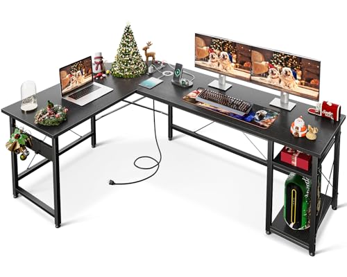 Coleshome L Shaped Computer Desk 66