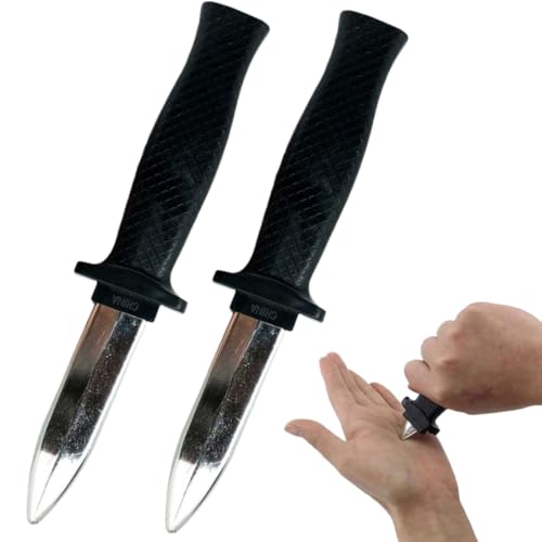 QEDBOJE Cuchillo de truco desaparecido, hoja retráctil,