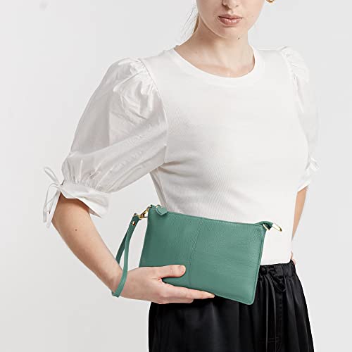 Image of Uromee Wristlet Wallet Clutch Purses for Women Genuine Leather Crossbody Bag Handbag with Detachable Shoulder Chain