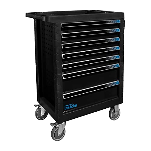Güde Werkzeugwagen, Werkstattwagen, GW7 Black Line, 165-tlg. bestückt, Rollwagen, Montagewagen