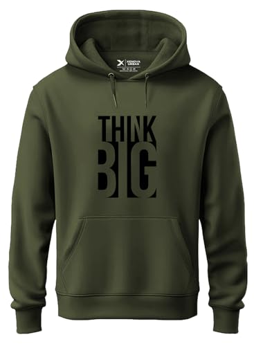 Image of XENOVAURBAN Hoodie for Men /Women | Unisex fit Cotton Fleece Hooded Sweatshirt - THINKB1