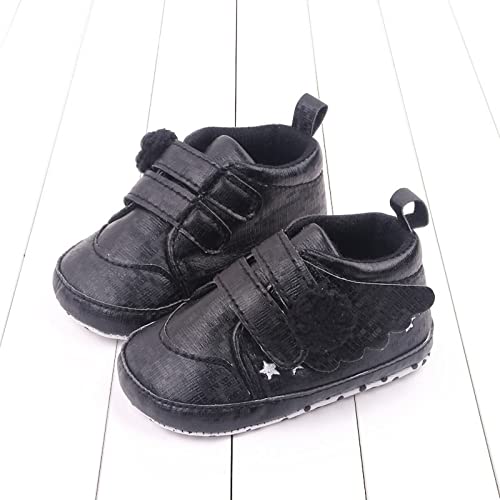 Baby Girls Boys Wing𝘀 First Walking Ankle Boots, Infant Soft Sole Sneakers Fashion High-Top Ankle Length Shoes3