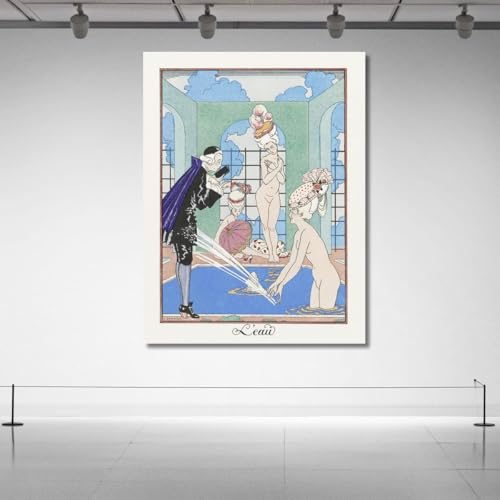 Tableau George Barbier L'Acqua grand format encadré pour habiller un mur vide - 3