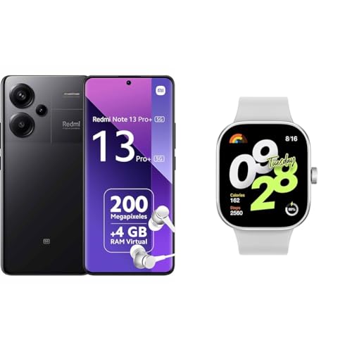 Xiaomi Redmi Note 13 Pro+ 5G & Redmi Watch 4 Silver Gray - Svart