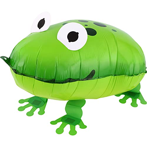 DekoRex Airwalker Walking Pets globo de aluminio animal decoración con globos (rana)