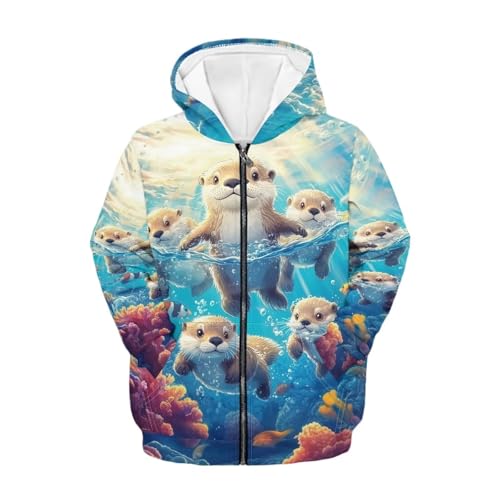 DISNIMO Zip Up Hoodie Sweatshirt for Girls Zipper Jacket Boys Lightweight Fall Coat Long Sleeve Pullover Top Casual Outfits3